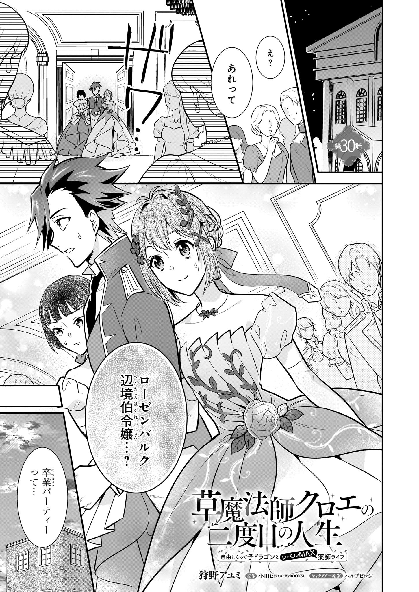 草魔法師クロエの二度目の人生 自由になって子ドラゴンとレベルMAX薬師ライフ - 第30話 - Page 1