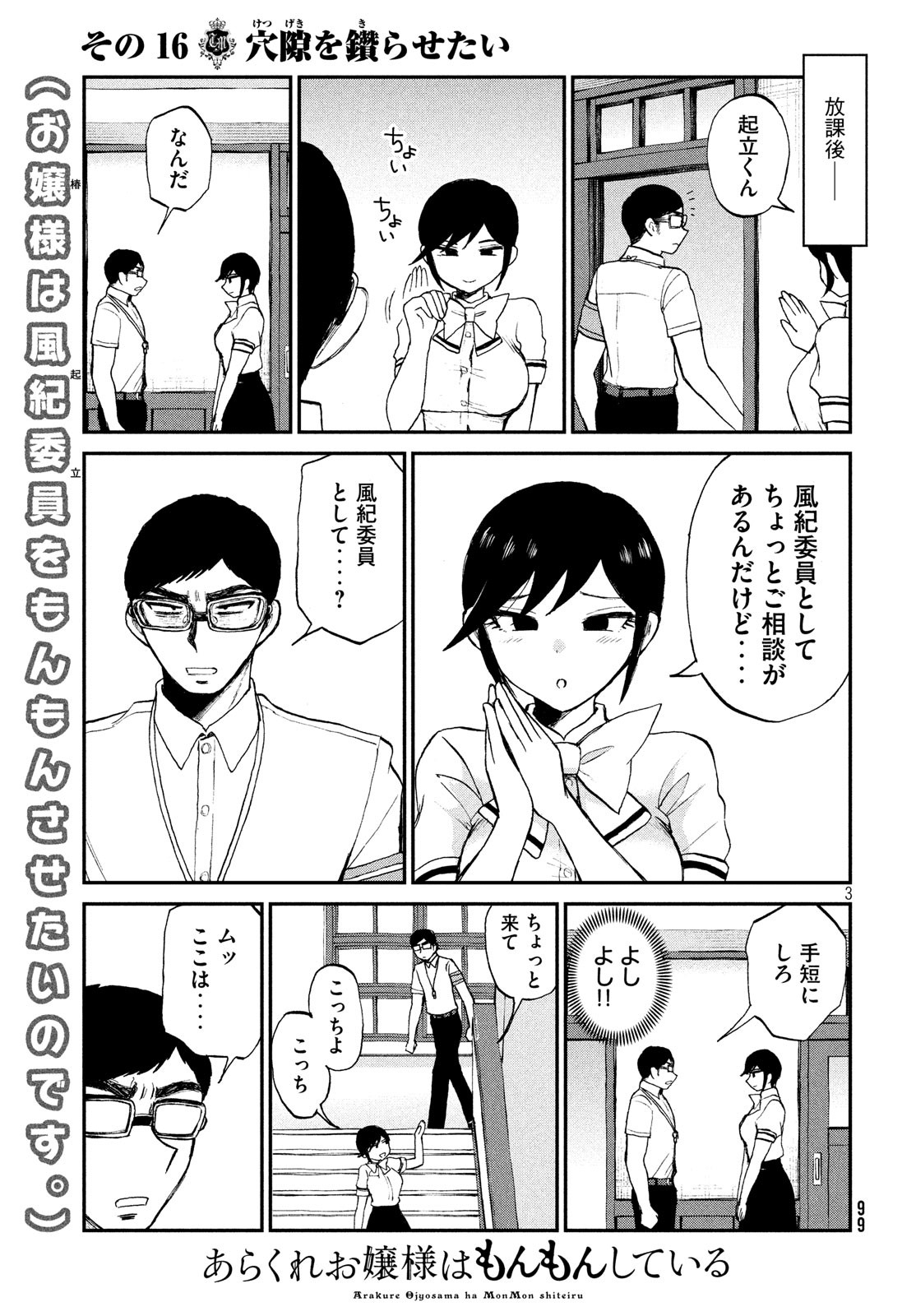 あらくれお嬢様はもんもんしている - 第16話 - Page 3